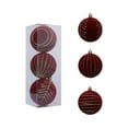 thumbnail image 2 of 3pc Burgundy Velvet Christmas Ornaments Balls Flocked Christmas Tree Decoration,Velvet Christmas Ball Ornaments,Luxury Christmas Decorations Hanging Ornaments for Xmas Tree,Party,Wedding,Home Decor, 2 of 8