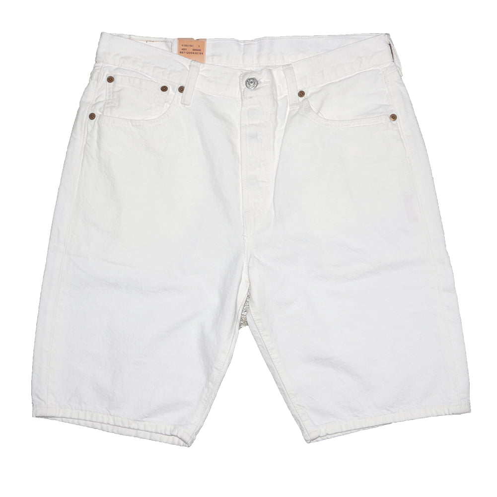 Levis Mens Denim Shorts Classic 501 Cotton Jeans Regular Fit White 34 -  Walmart.com