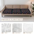 thumbnail image 3 of Xoenoiee Colorful Dog Paw Pattern High Stretch Individual Seat Cushion Covers 3 Pack Thick Jacquard Sofa Slipcovers for 3 Couch Cushion Washable Couch Cover for Living Room Outdoor Patio, 3 of 7