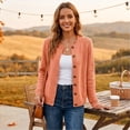 thumbnail image 5 of Cardigan for Women Button up Open Front Cardigan Fall Knit Sweaters Long Sleeve Plus Size Tops Fashion Clothing, 5 of 6