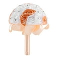 thumbnail image 5 of Accesorios de decoración de boda de estilo occidental, flores artificiales de satén para banquete, color naranja, 5 of 5