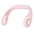 thumbnail image 4 of Ventilador de cuello portátil, pantalla LED, sin aspas, 3 engranajes, viento envolvente de 360°, ventilador portátil para colgar en el cuello, batería rosa de 2000mAh, 4 of 5