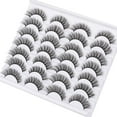 thumbnail image 6 of Lashes Mink Natural Look Cat Eye Wispy False Eyelashes Think Volume Long Fake Eye Lashes Pack 3D Strip Faux Mink Eyelashes 14 Pairs, 6 of 8