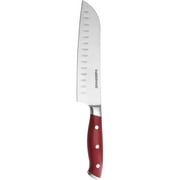 Farberware Forged 7" Triple Riveted Red handle Santoku Knife