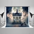 thumbnail image 1 of EREHome Polyester Fabric Ghost Halloween Castle Haunted Night Luxurious Backdrop Studio Props pour Toussaint 7x5ft, 1 of 2