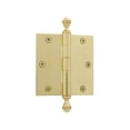 thumbnail image 6 of Grandeur 833708 3.5 X 3.5" Plain Bearing Square Corner Mortise Door Hinge - Brass, 6 of 7