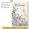 thumbnail image 4 of Hydrangea Butterfly Garden Flag, Flowers Welcome Seasonal August Garden Flags for Farmhouse Outdoor Porch Lawn Decor, Spring Summer Garden Flag Burlap Small Yard Flags for Outside 12x18 Double Sided, 4 of 6