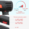 thumbnail image 2 of Pistola De Calor Bloosom  De 2000w Temperatura Regulable 4 Boquillas Negro, 2 of 5