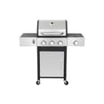 thumbnail image 4 of YIYADO 3-Burner Propane Gas Grill with Side Burner with Enameled Cast Iron Cooking Grid, Stainless Steel Grill, Black, 37230BTU, 4 of 6