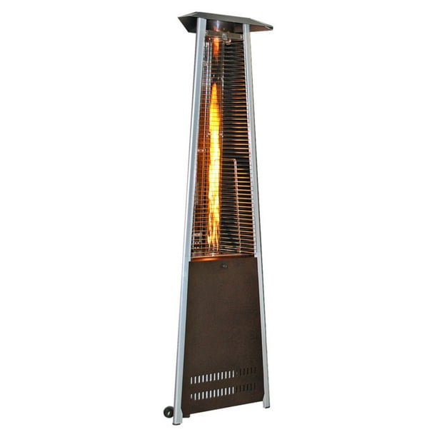 SUNHEAT Contemporary Triangle Glass Tube Propane Patio Heater Walmart