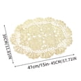 thumbnail image 3 of Crochet Lace Placemat Set,Rustic Cotton Table Runner for Dining Table,Coaster for Centerpiece,Boho Home Decor (Beige), 3 of 3