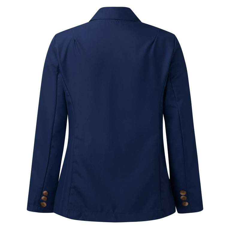Blazer Jackets For Women Women Casual Solid Single Button Lapel Long Sleeve  Slim Suit Temperament Blazers Coat For Office Ladies 
