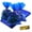 Blue, variant on Clear Cellophane Bags Tutuviw 100 Pcs Gift Bags with Gold Twist Ties Valentines Cellophane Bags Gift Bags for Christmas Candy Cookie Wrapping Supplies (Blue)