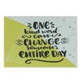 thumbnail image 1 of Saying Cutting Board, Memphis Style Iconic 90s Retro Design Kind Word Can Change Someones Entire Day, Decorative Tempered Glass Cutting and Serving Board, Small Size, Multicolor, by Ambesonne, 1 of 1