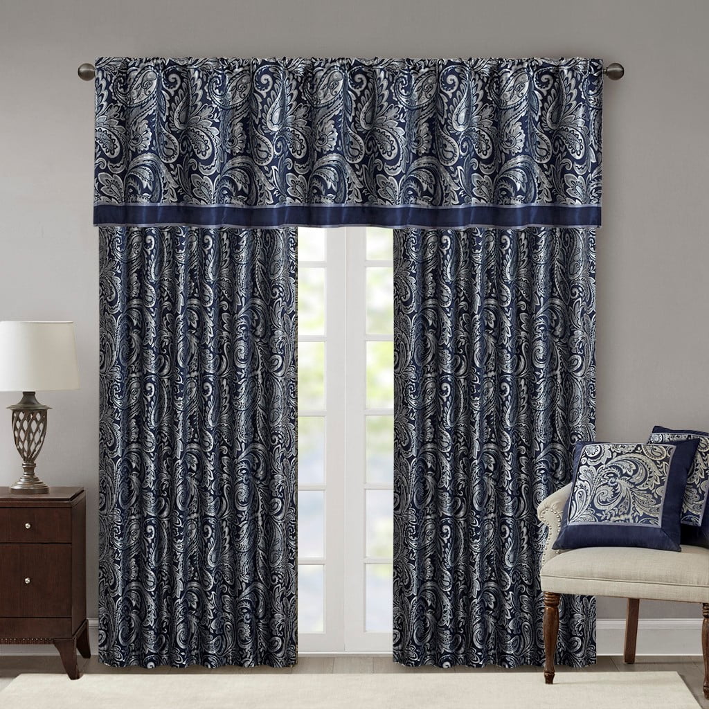 MAYEERTY Jacquard Curtain Panel Pair(2 Pcs Window Panels)