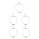 thumbnail image 2 of Tobillera ajustable Sonducket perla elegante aleación resistente estrella de mar plata 5Conjunto, 2 of 6