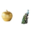 thumbnail image 1 of Escultura de frutas,Figura decorativa de fruta para decoración del hogar,Escultura de estatua decorativa de resina,Figura de escritorio,Estante de estatua de pavo real para, 1 of 8