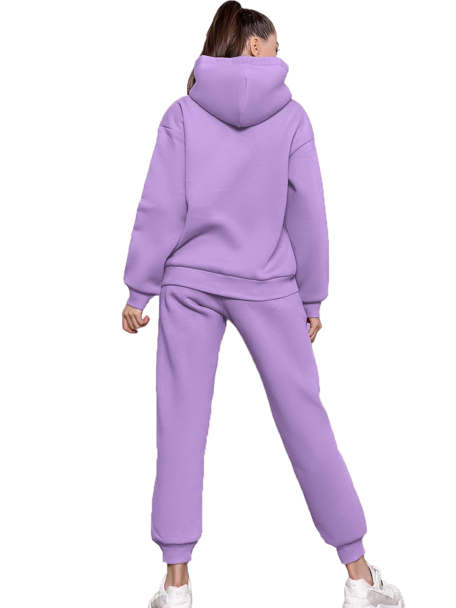 UVN Hoodie Tracksuit for Women Casual Sweatsuit 2Pcs Jogger Set Activewear Outfits with Pockets