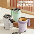 thumbnail image 7 of Automatic Magnetic Stirring Coffee Mug, Stainless Steel Automatic Stirring Mug for Coffee, Milk, Cocoa, Portable with Lid and Detachable Base (Purple), 7 of 7