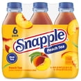 thumbnail image 3 of Snapple Natural Peach, Bottled Tea Drink, 16 fl oz, 6 Bottles, 3 of 9