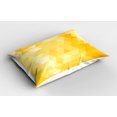 thumbnail image 2 of Ambesonne Yellow Pillow Sham 2 Pack, Geometric Triangle, 30"x20", Yellow, 2 of 3