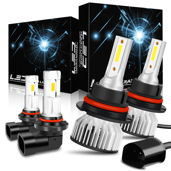 For 2002-2005 Dodge Ram 1500 2500 3500 -4X 6000K LED Headlight High Low Beam   Fog Light Bulb