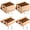 Kraft Paper Color-Wine Glass & Mug, variant on Kraft Paper Color Dish & Mug Packing Boxes, 4 Pack