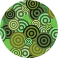 thumbnail image 1 of Ahgly Company Machine Washable Indoor Round Transitional Army Green Area Rugs, 4' Round, 1 of 7