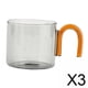 thumbnail image 1 of Taza de café,Taza de jugo de vidrio con asa,Taza de té colorida Taza de bebida de agua,Taza de leche transparente para Latte,Taza para beber Taza para mujeres Parejas Regalos de, 1 of 6