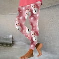 thumbnail image 5 of Mingw Christmas Leggings for Women Plus Size High Waist Workout Pants Snowman Snowflake Santa Claus Print Ultra Soft Brushed Ankle Length Leggings Tights,Multicolor,S, 5 of 5