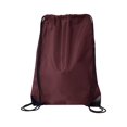 thumbnail image 2 of Liberty Bags Unisex Machine Washable Value Drawstring Backpack, Maroon, 2 of 3