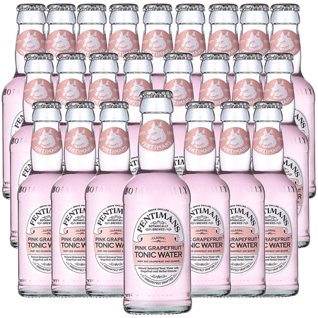 Fentimans Botanically Brewed Natural Pink Grapefruit Tonic 24 Pack, 6.7 fl oz Bottles – Premium Mixer for Cocktails & Refreshing Drinks