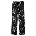 thumbnail image 2 of SJLDQY Mens Halloween Pajamas Pants Wide Leg Pjs Trousers for Men Hallowmas Pumpkin Ghost Elastic Waist Homewear Loungewear With Pocket, 2 of 4