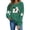 Army Green—Women's Halloween Costume, variant on Halloween Sweatshirts Women Cute Ghost Print Pullovers Trendy Holiday Round Neck Long Sleeve Sweater Tops Halloween Costumes Black XXL