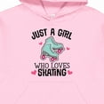 thumbnail image 3 of Inktastic Just a Girl Who Loves Skating Youth Hoodie Sweatshirt, 3 of 4