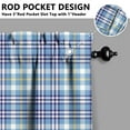 thumbnail image 5 of Kitchen Curtains 24 Inch Short - 3 Panel Set, Rod Pocket Window Curtain, 100% Polyester for Farmhouse, Cafe, Kitchen, Living Room, Bedroom, Rustic Buffalo Plaid & Geometric Design, Easy Wash, 5 of 6