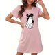 thumbnail image 4 of Camisón corto de talla grande para mujer, camisón de manga corta con estampado de pecho a la moda, camisón para mujer, 4 of 5