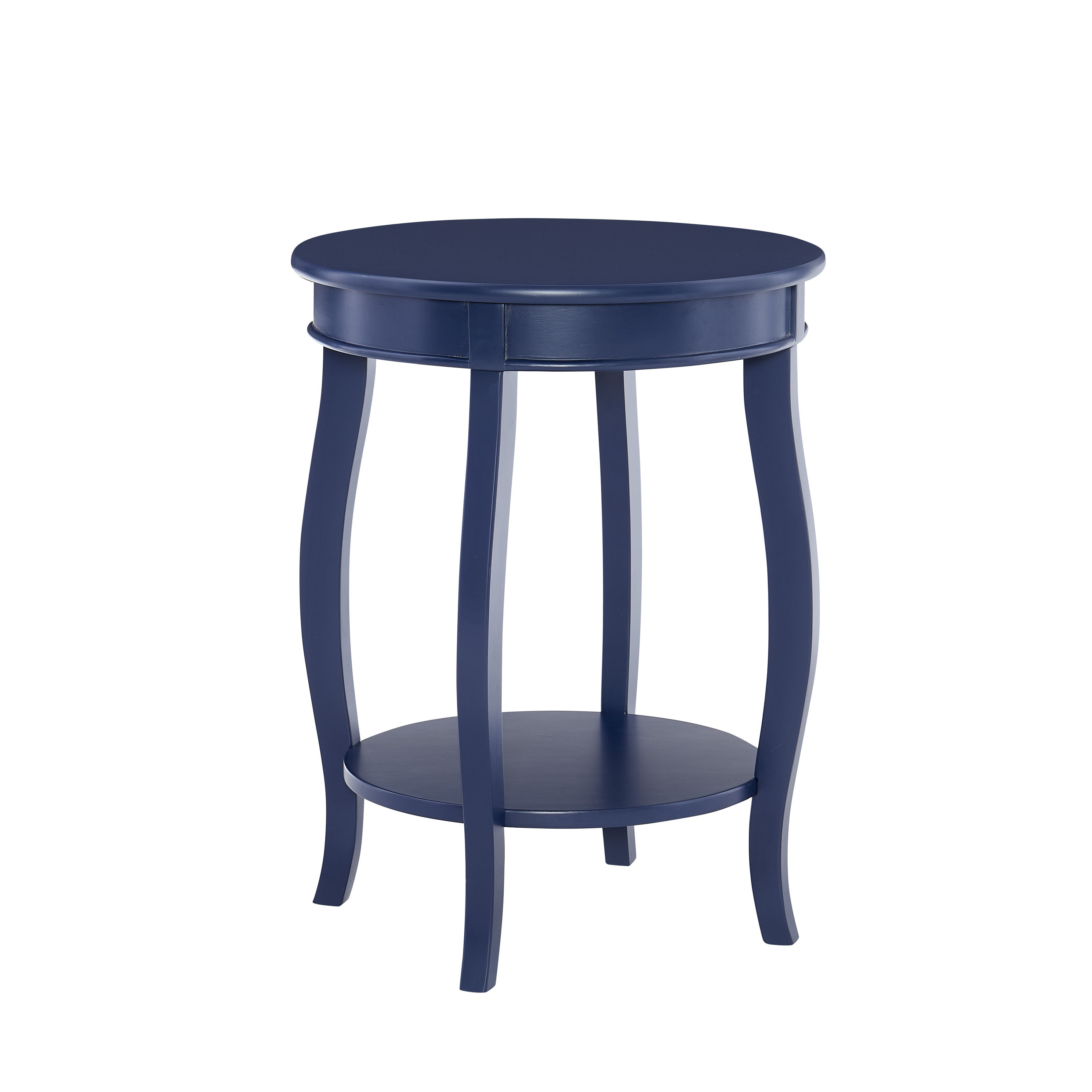Powell Fiore Round Indoor Accent Side Table with Shelf, 24