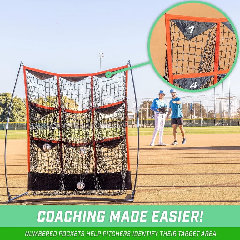 GoSports 9 Hole Baseball & Softball Pitching Net, 49x30 in