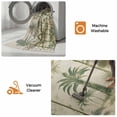 thumbnail image 5 of Palm Tree Kitchen Runner Rug 2'x4', Sage Green Tropical Nature Plant Watercolor Washable Rug with Tassels, Non Slip Woven Cotton Bathroom Rugs Hallway Carpet for Foyer Bedroom Entry Back Door Decor, 5 of 9