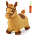 thumbnail image 1 of iPlay, iLearn Yellow Hopping Horse, Outdoors Ride On Bouncy Animal Play Toys, Inflatable Hopper Plush Covered with Pump, Activities Gift for 2, 3, 4, 5 Year Old Kids Toddlers Boys Girls, 1 of 8