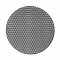 thumbnail image 1 of Abstract Mouse Pad for Computers, Futuristic Illustration of Intricate Stars Inspired Formations, Round Non-Slip Thick Rubber Modern Gaming Mousepad, 8" Round, Dark Grey and White, by Ambesonne, 1 of 2