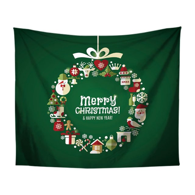 Tapestry Merry Christmas Wall, 150 x 130 cm, microtela de fibra