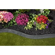 GroundSmart Roman Brick Landscape Edging, 4 Gray Rubber Garden Edging Border, 6 pack