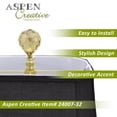 thumbnail image 2 of Aspen Creative 24007-32, Amber Faceted Crystal Lamp Finial in Brass Plated Finish, 2 1/4" Tall, 2 Pack, 2 of 6