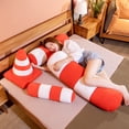 thumbnail image 4 of Almohada de peluche con forma de cono de carretera, simulación de cono de tráfico, juguete de carretera, cono de construcción, señal, cojín, muñeco de juego, juguetes, 4 of 5