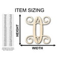 thumbnail image 2 of Unfinished Wood Monogram O Shape - Craft - up to 36" DIY 42" / 3/4", 2 of 3