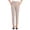 *Beige, variant on VBVC Women's Pull-On Button Details Ankle Pants , High Waisted Work Leggings For Women,Ladies' Stretch Casual Pants with Pockets,Beige,XL-5XL