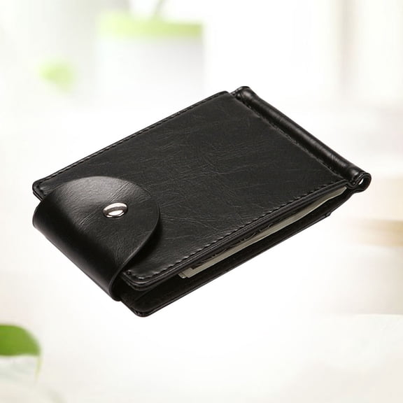 LABSERRON Mens Money Clip Wallet Business Black Pu Leather 1Pack