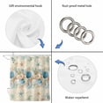 thumbnail image 4 of Beach Coastal Beige Shower Curtain, Waterproof Shower Curtains for Bathroom, Nautical Shell Starfish Coral Summer Washable Fabric Bathtub Curtain Set Bath Decor with 12 Hooks Stall 36"x72", 4 of 8